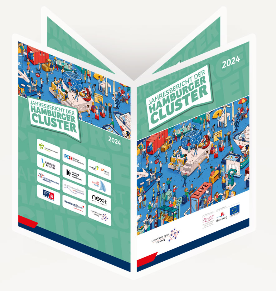 Gestaltung - Jahresbericht der Hamburger Cluster 2024